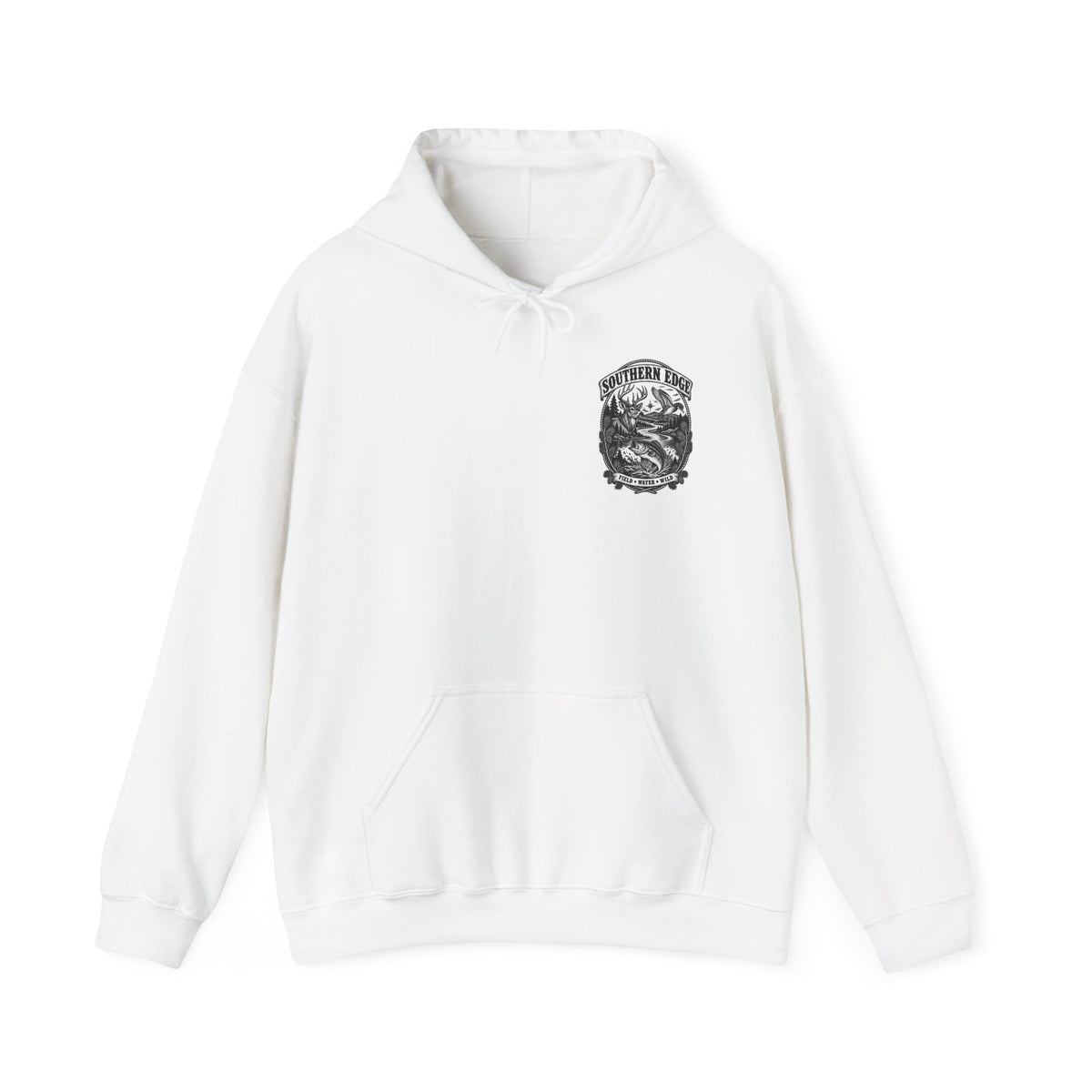 Horror Skull Chest Pocket Hoodie — Gothic Vintage Grunge Sweatshirt