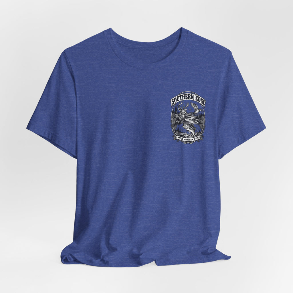 Southern Born Fishing Skull Tee — Vintage Angler Short Sleeve Shirt