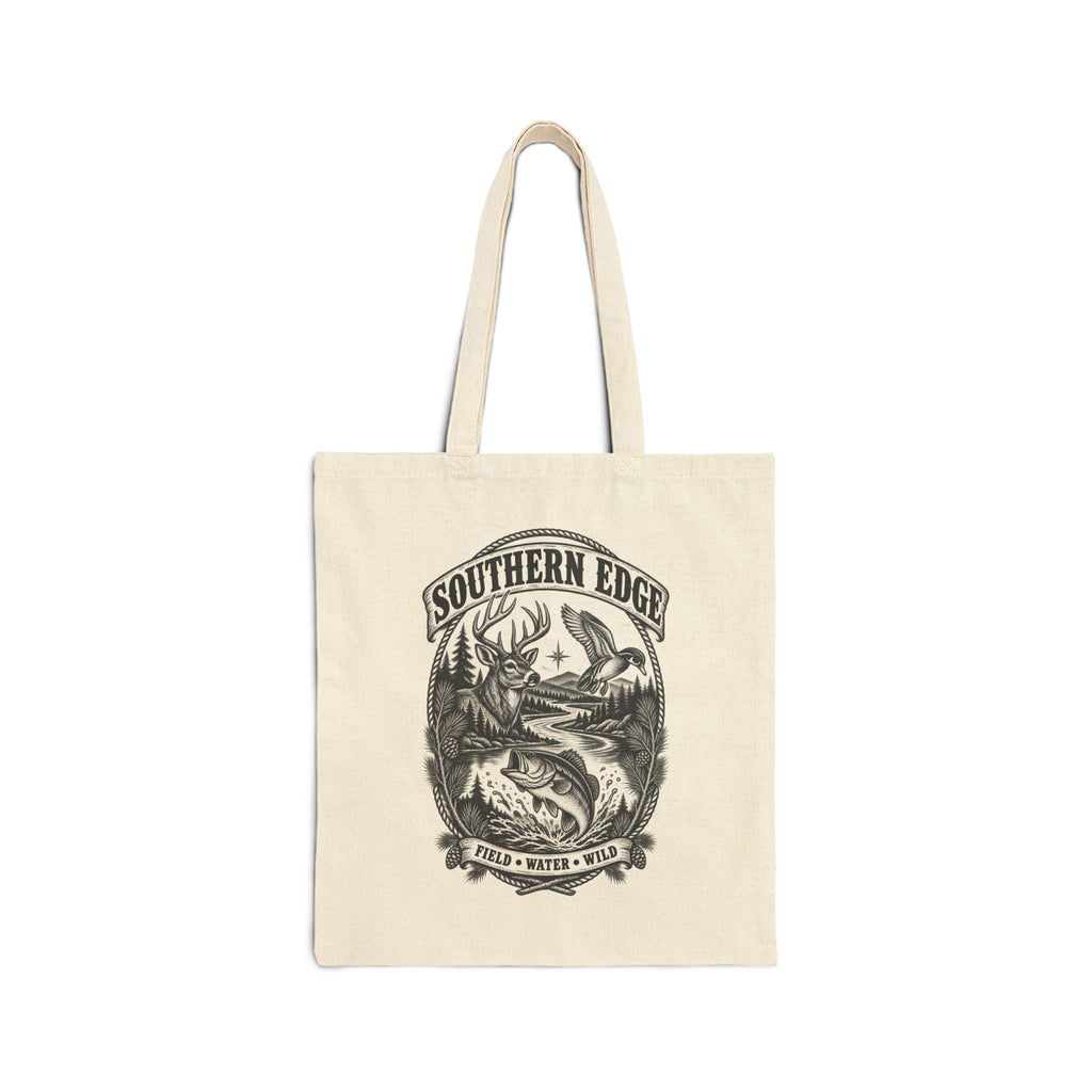 Canvas Tote Bag — Vintage Bear ‘Camp Out’ Graphic Eco Shopper