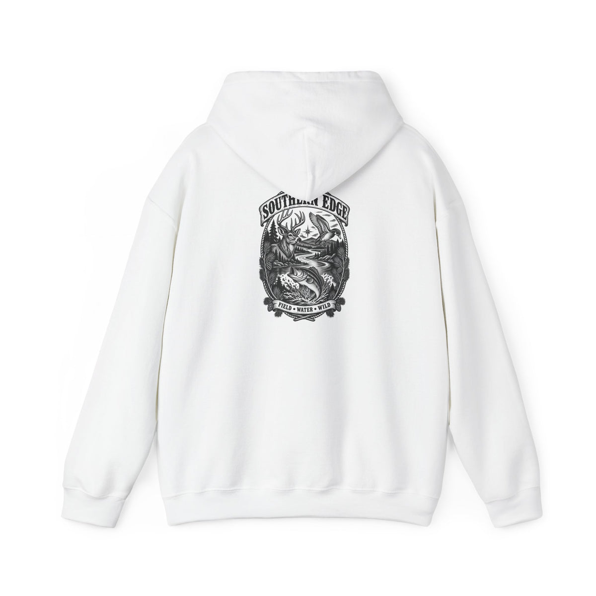Horror Skull Chest Pocket Hoodie — Gothic Vintage Grunge Sweatshirt