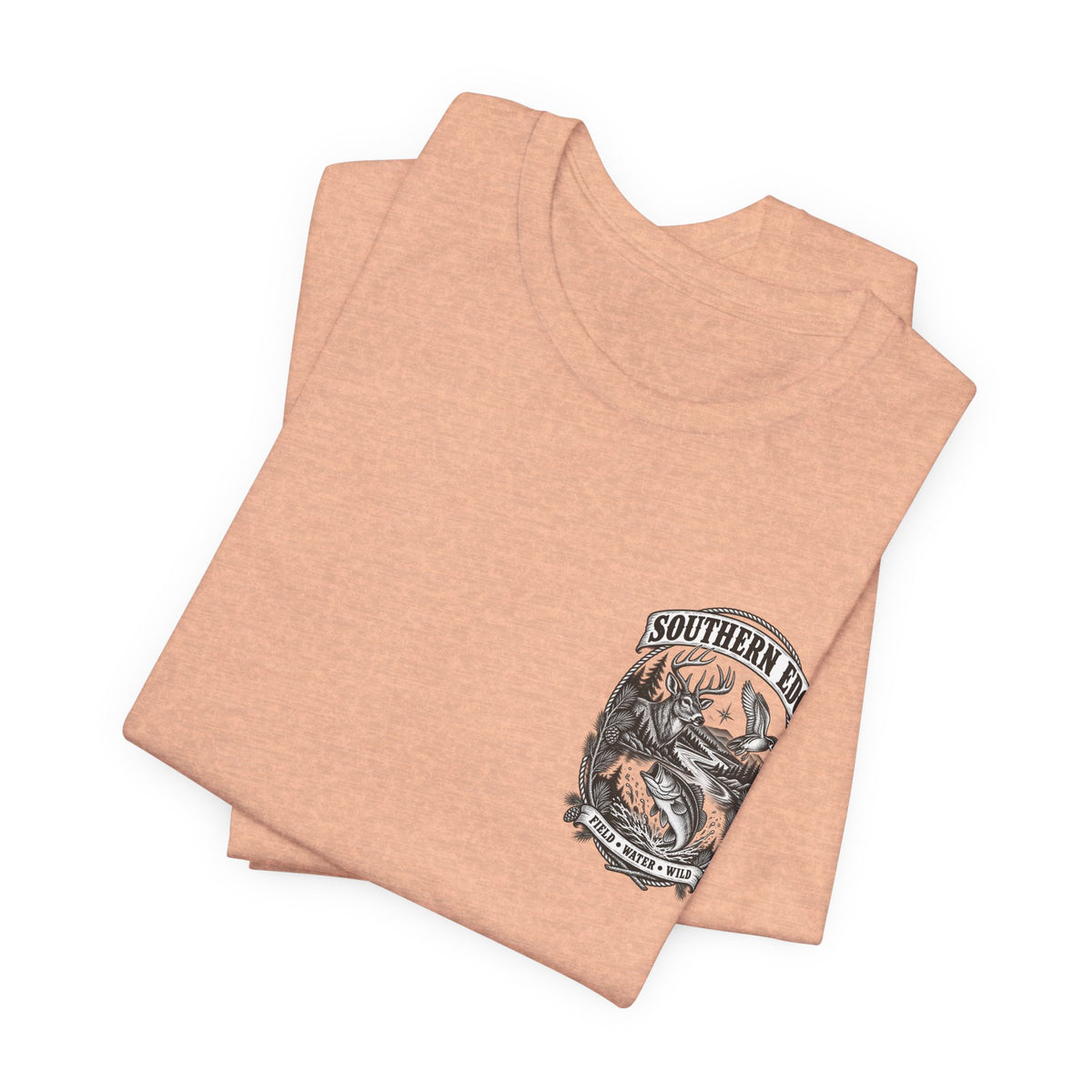 Southern Born Fishing Skull Tee — Vintage Angler Short Sleeve Shirt
