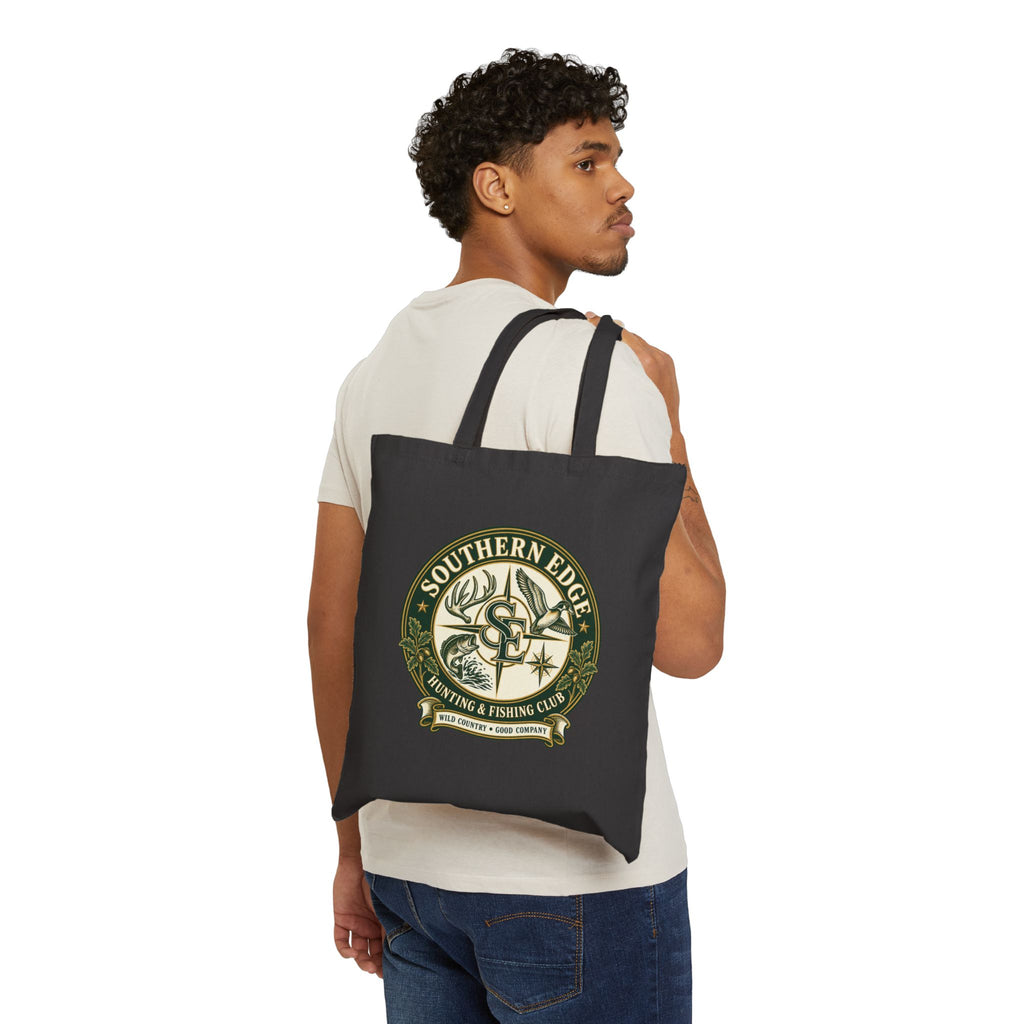 Vintage Forest Crest Tote Bag – Eco-Friendly Cotton Canvas