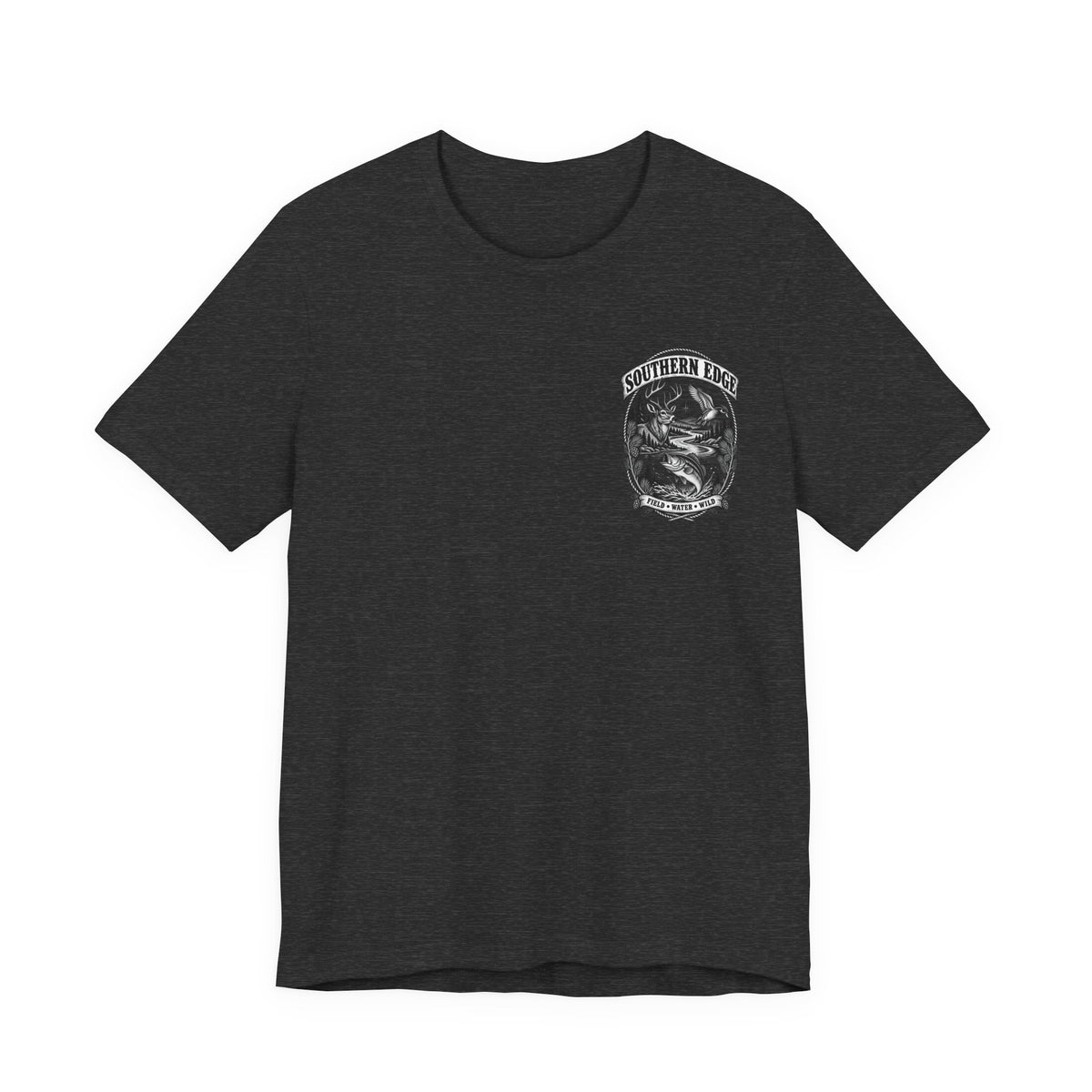 Southern Born Fishing Skull Tee — Vintage Angler Short Sleeve Shirt