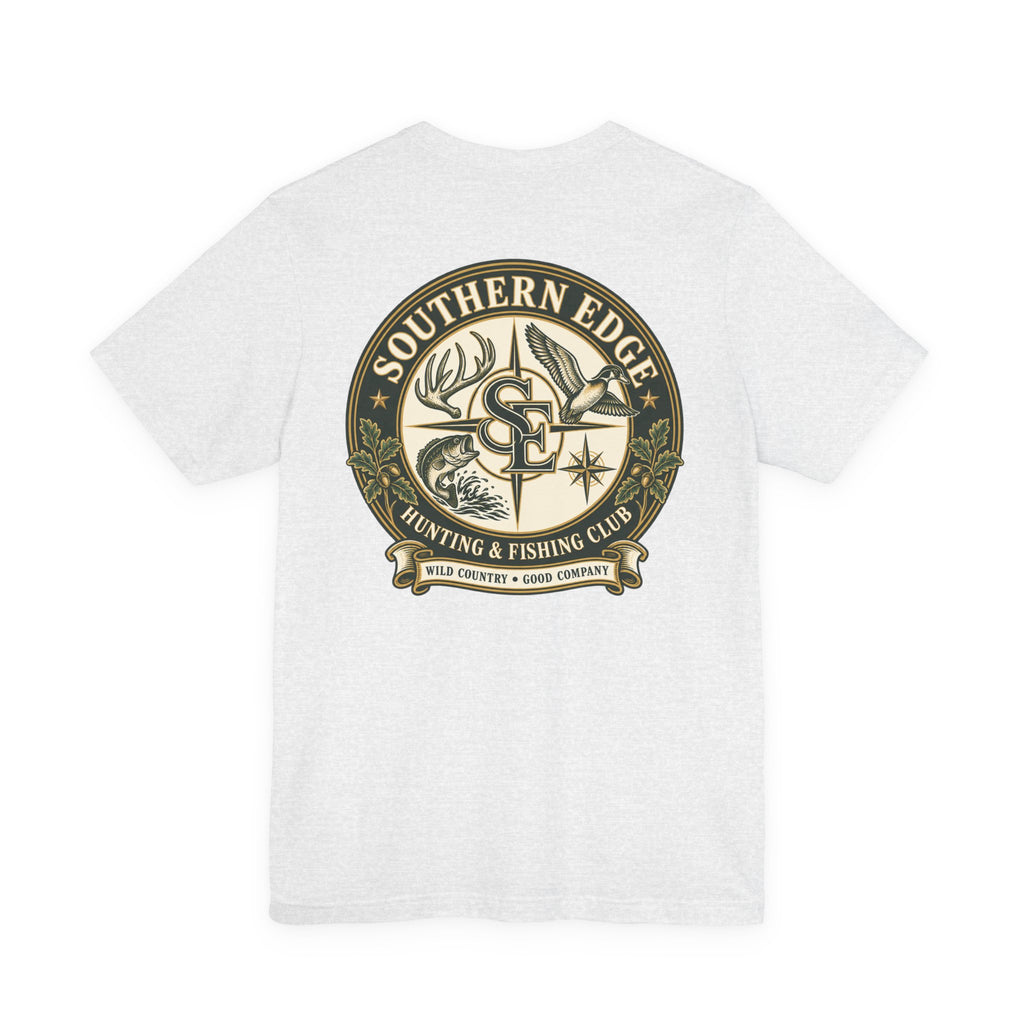 Adventure Patch Tee — 'Campfire Crew' Emblem Short Sleeve T-Shirt