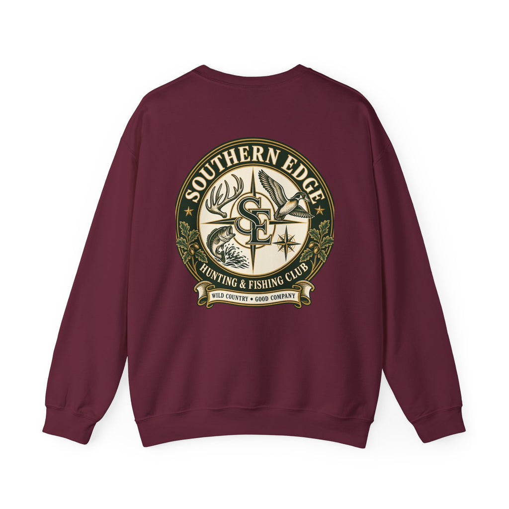 Hunting & Fishing Crewneck Sweatshirt — Southern Edge Club Logo