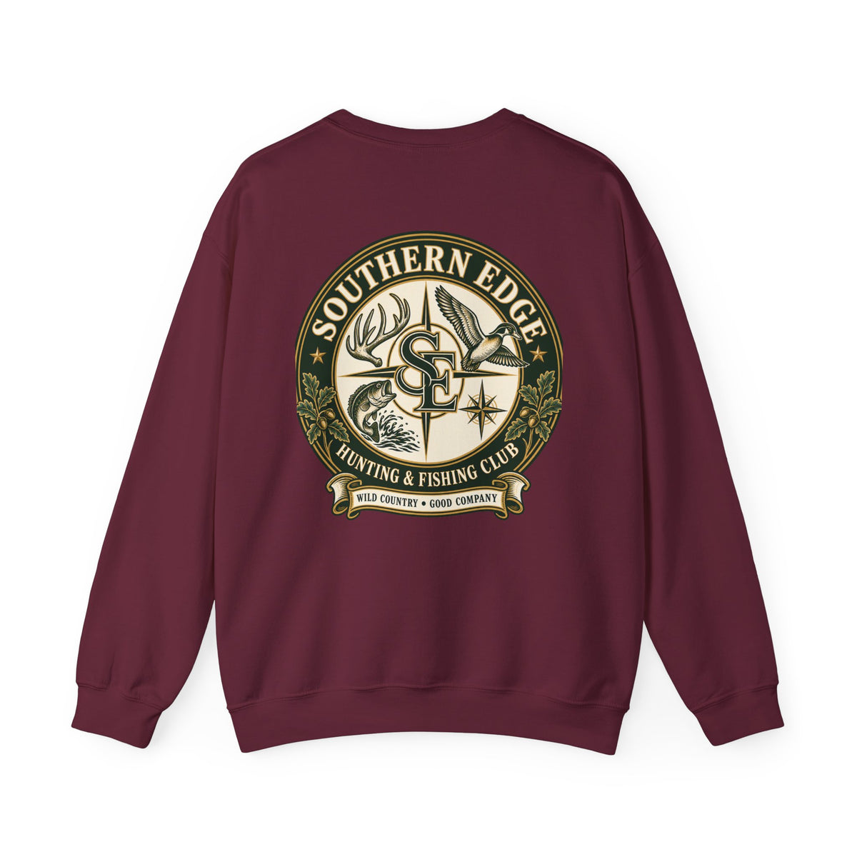 Hunting & Fishing Crewneck Sweatshirt — Southern Edge Club Logo