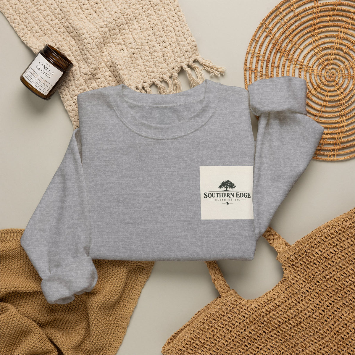 Crewneck Sweatshirt — Southern Edge Logo Pocket Design
