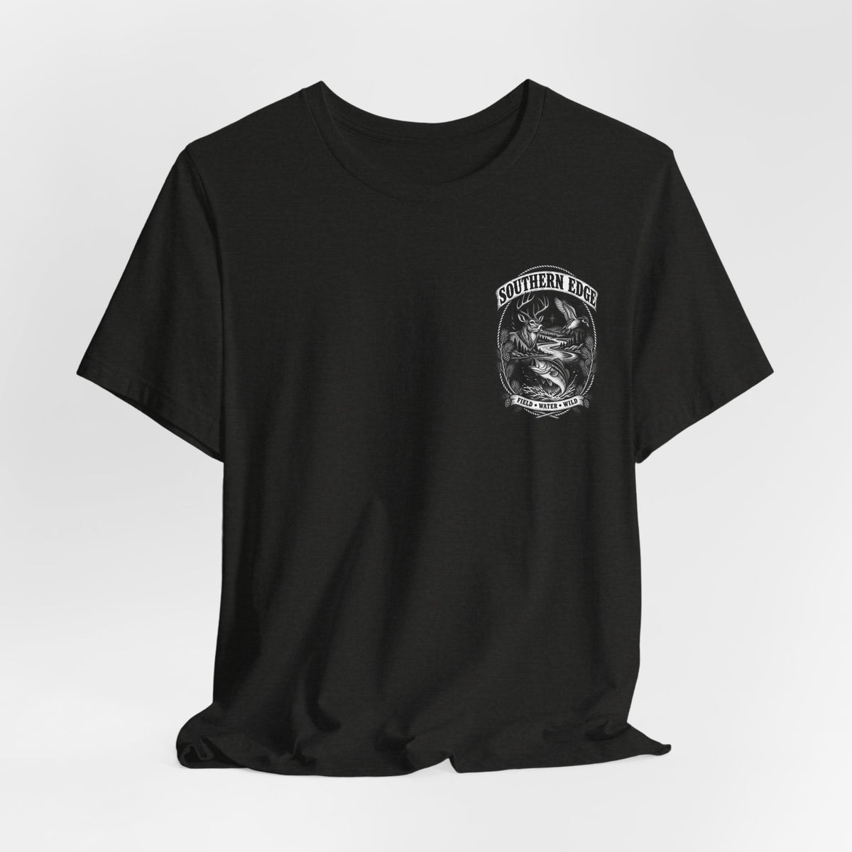 Southern Born Fishing Skull Tee — Vintage Angler Short Sleeve Shirt