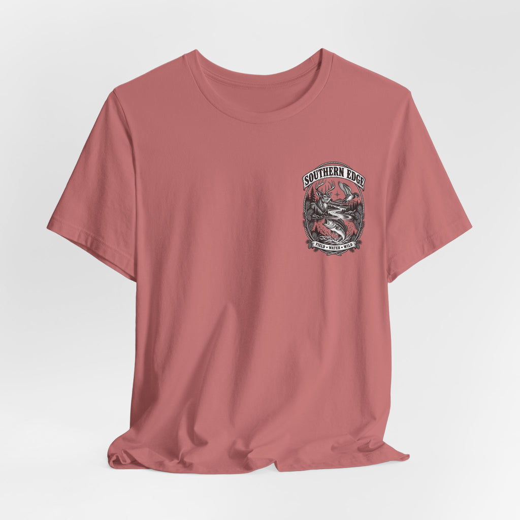 Southern Born Fishing Skull Tee — Vintage Angler Short Sleeve Shirt