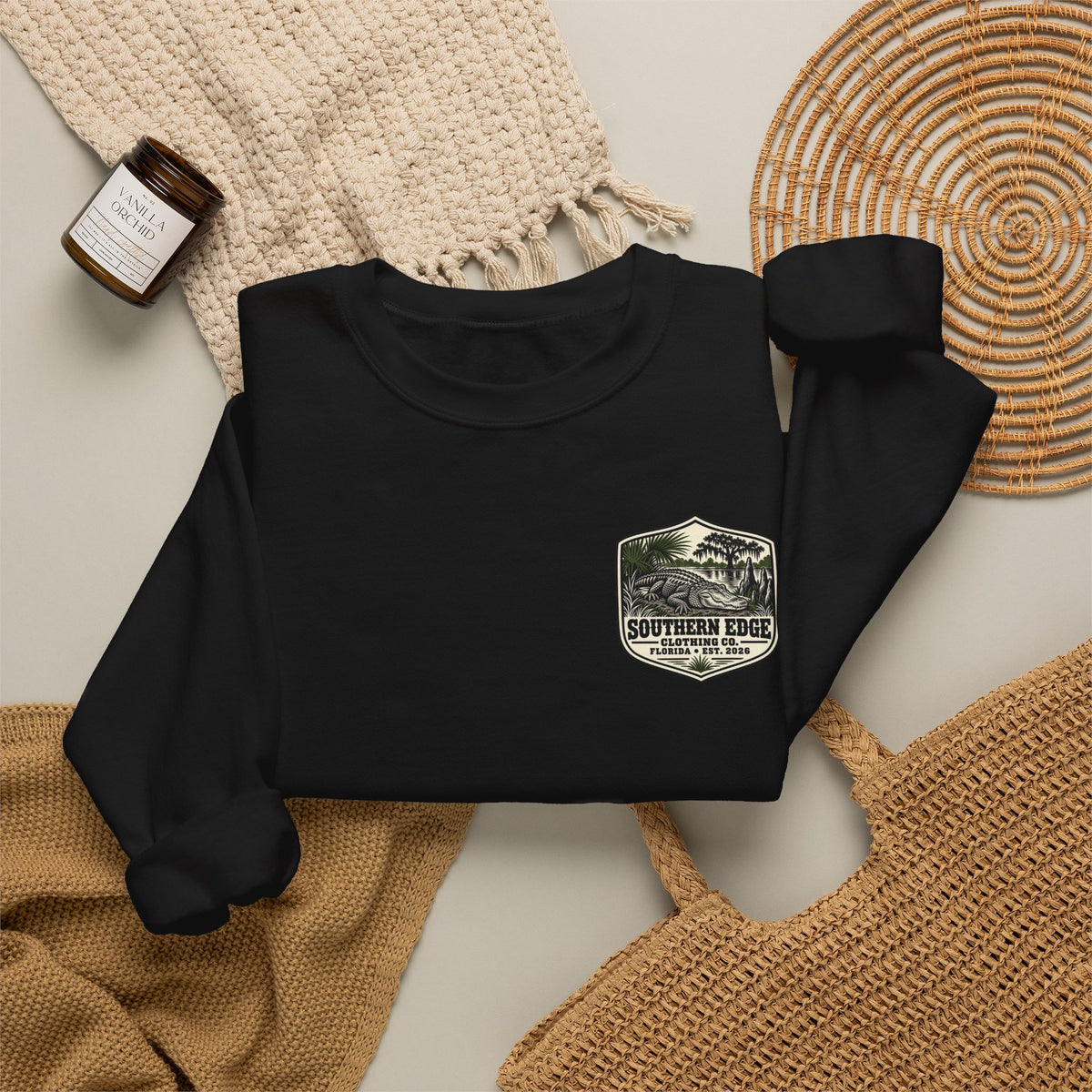 Rustic Mountain Cabin Crewneck Sweatshirt