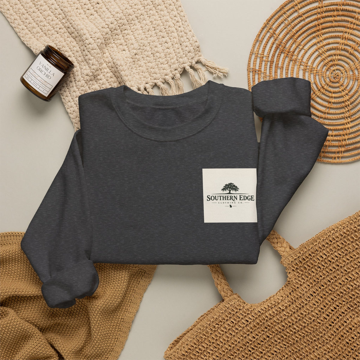 Crewneck Sweatshirt — Southern Edge Logo Pocket Design