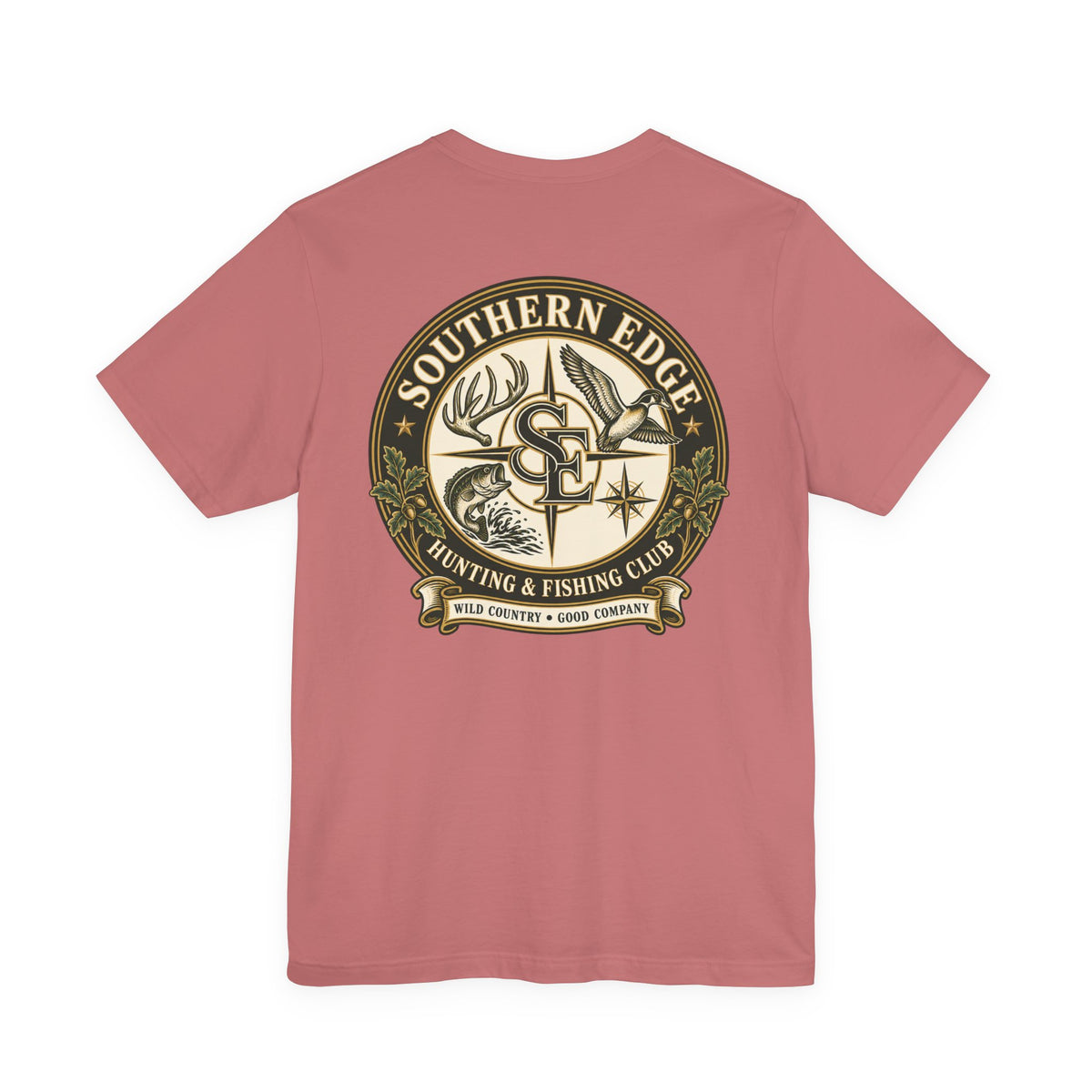 Adventure Patch Tee — 'Campfire Crew' Emblem Short Sleeve T-Shirt