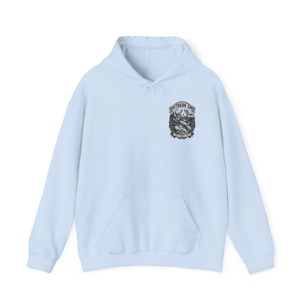 Horror Skull Chest Pocket Hoodie — Gothic Vintage Grunge Sweatshirt