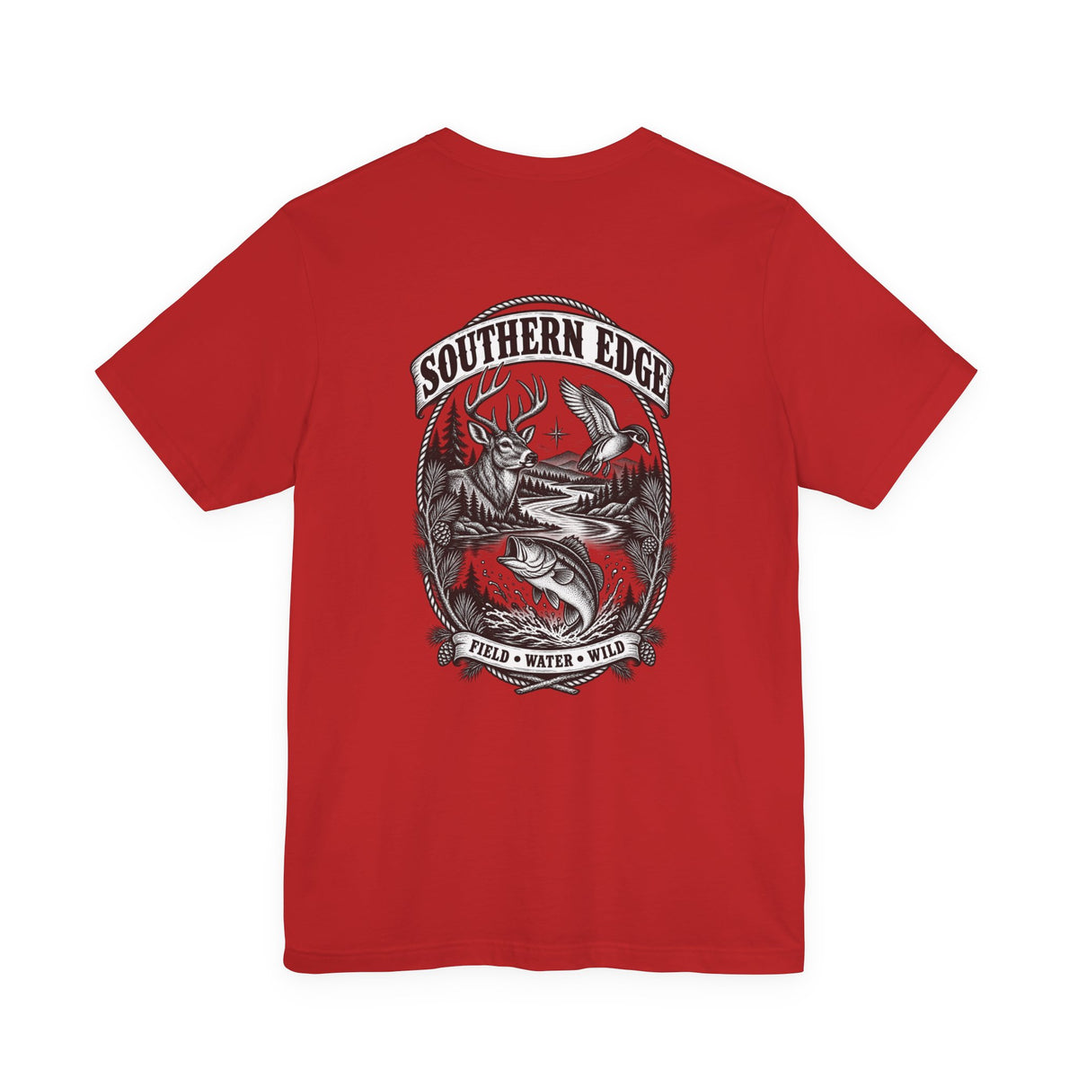 Southern Born Fishing Skull Tee — Vintage Angler Short Sleeve Shirt