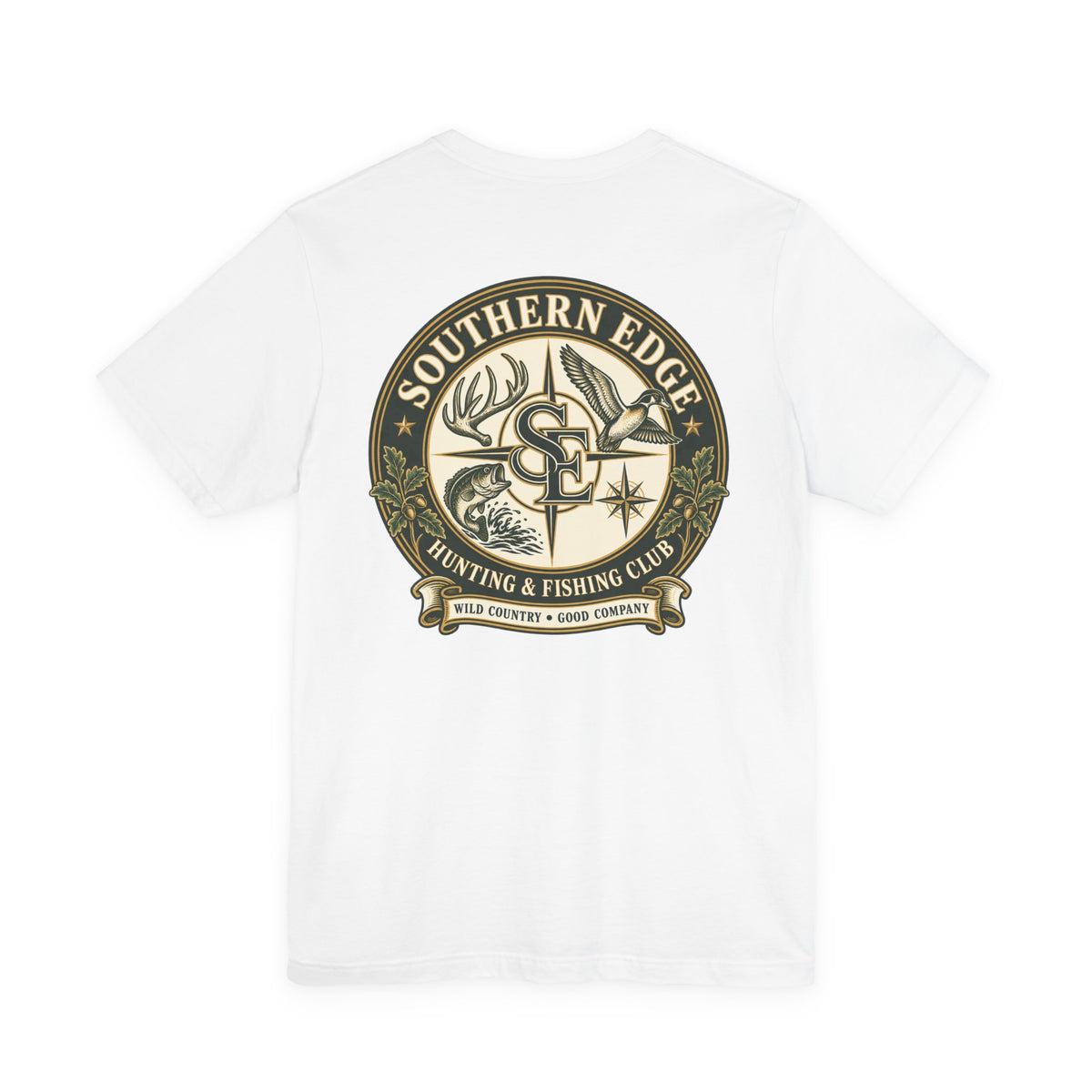 Adventure Patch Tee — 'Campfire Crew' Emblem Short Sleeve T-Shirt
