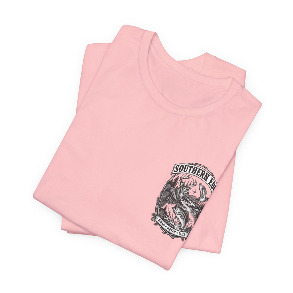 Southern Born Fishing Skull Tee — Vintage Angler Short Sleeve Shirt