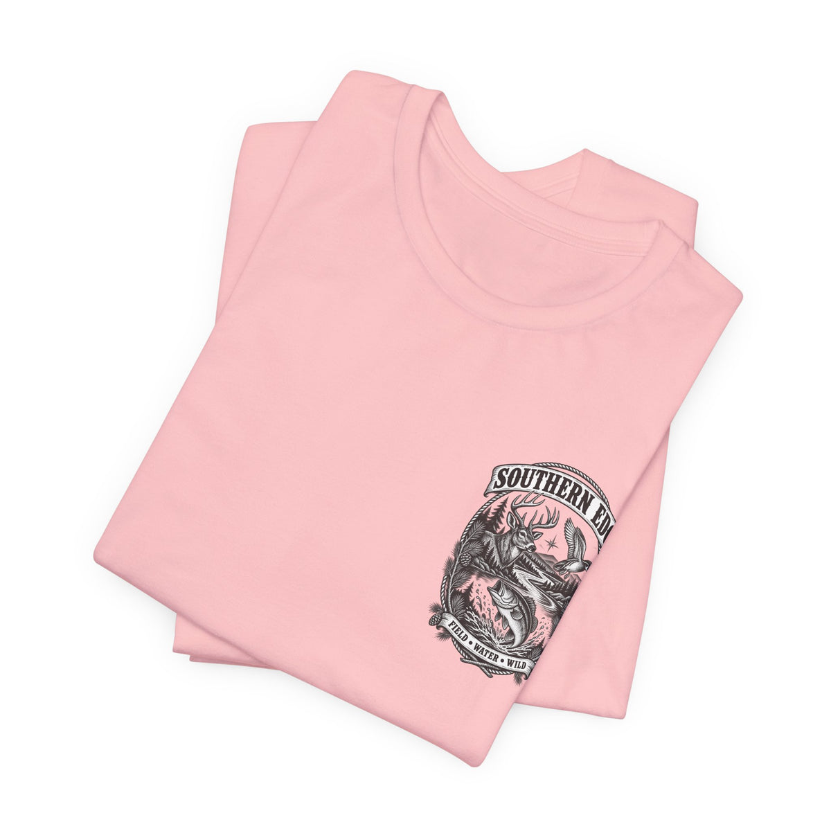 Southern Born Fishing Skull Tee — Vintage Angler Short Sleeve Shirt
