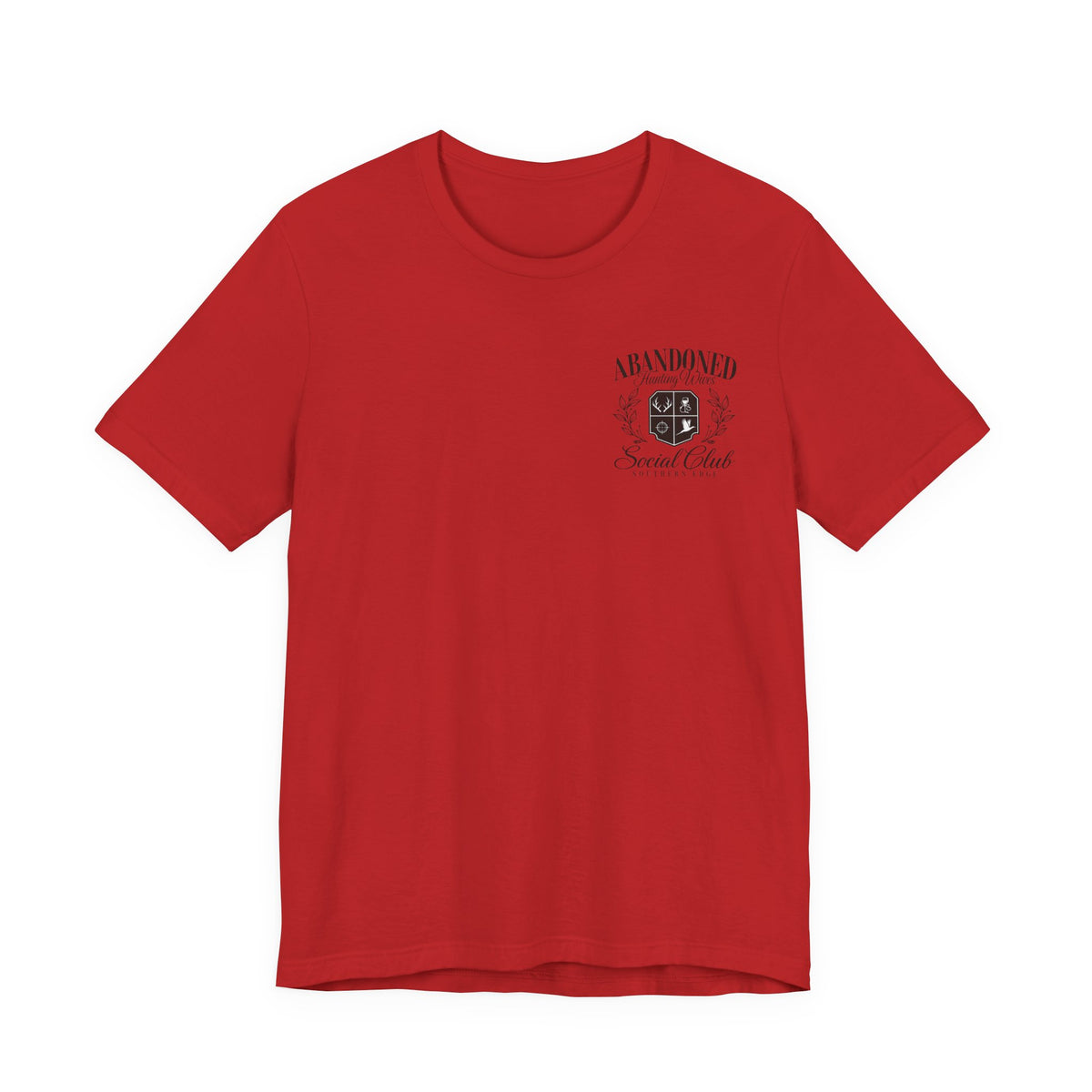 Abandoned Carnival Chest Tee — Vintage Haunted Theme Pocket T‑Shirt