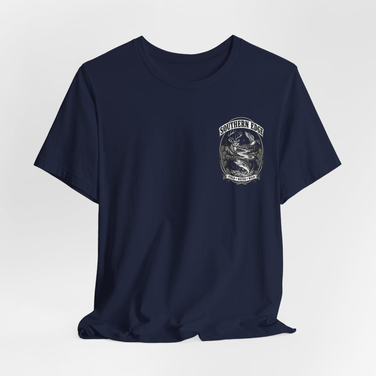 Southern Born Fishing Skull Tee — Vintage Angler Short Sleeve Shirt