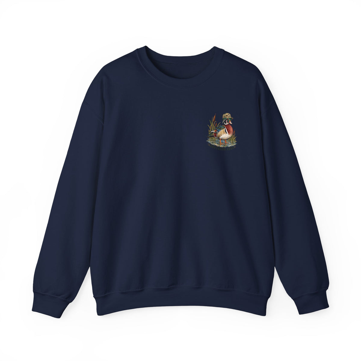 Duck Hunting Crewneck Sweatshirt — "Southern Edge" Wood Duck Graphic