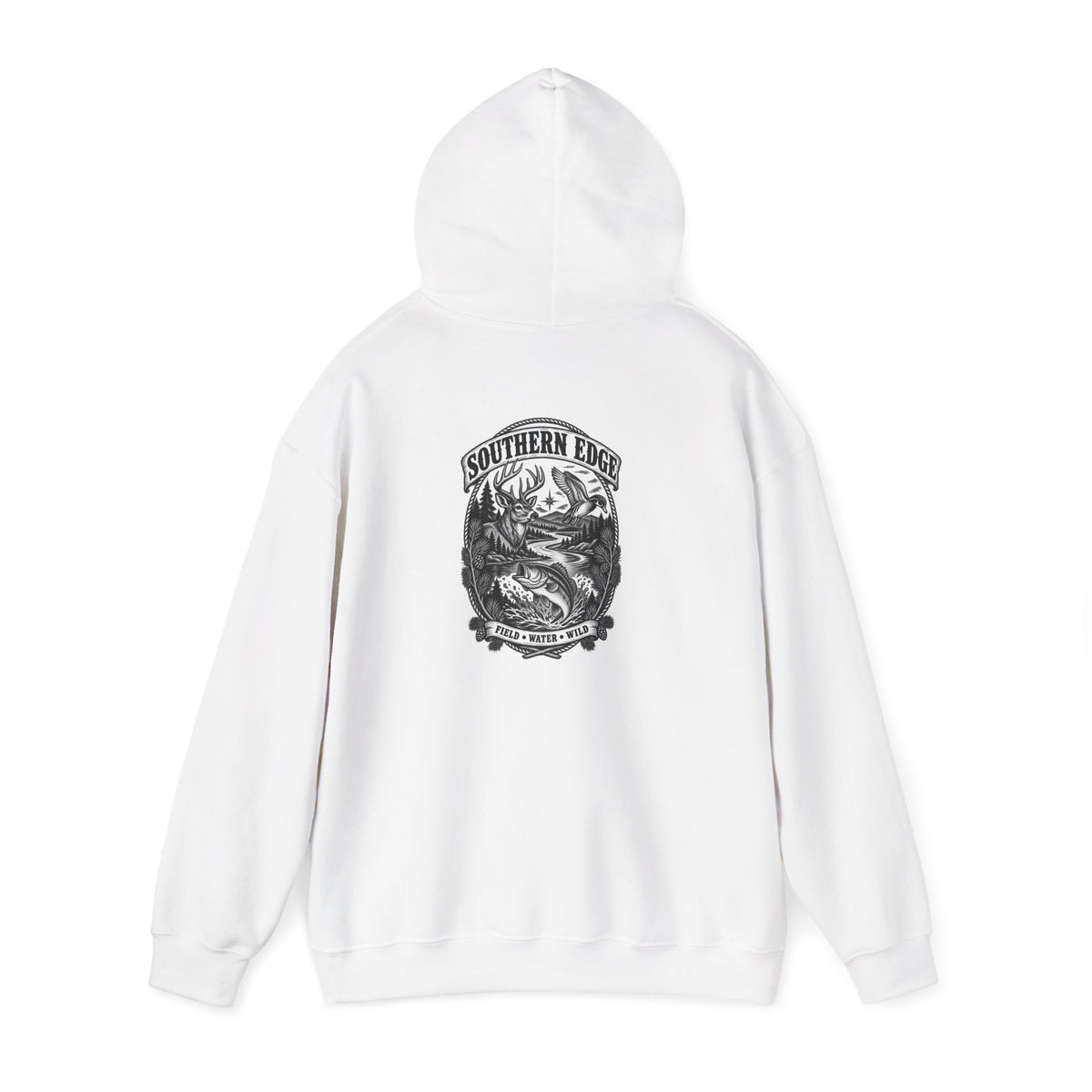 Horror Skull Chest Pocket Hoodie — Gothic Vintage Grunge Sweatshirt