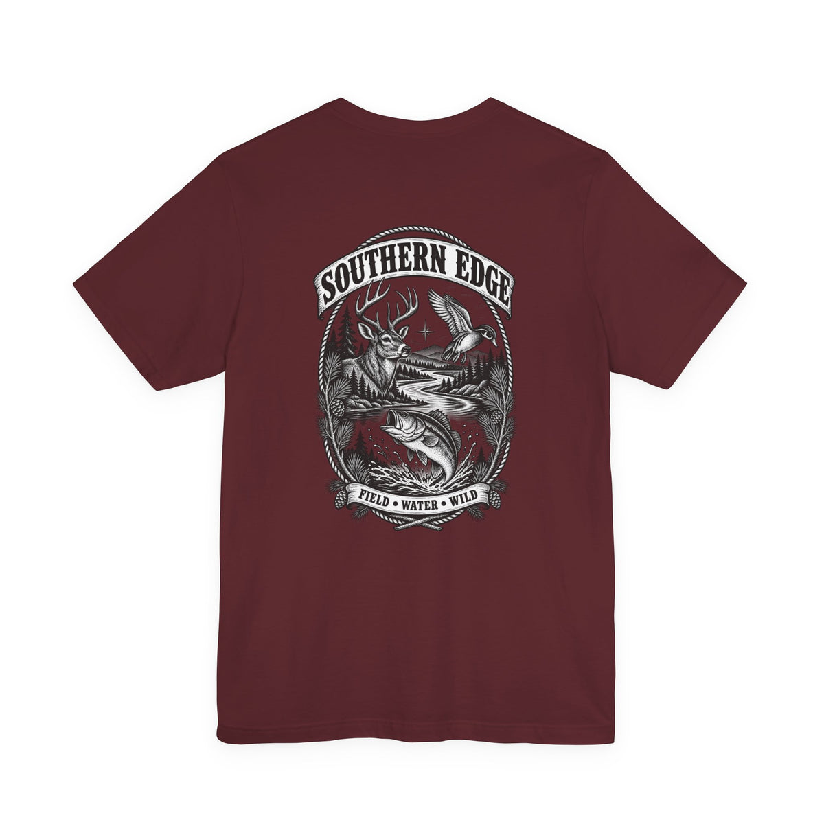 Southern Born Fishing Skull Tee — Vintage Angler Short Sleeve Shirt