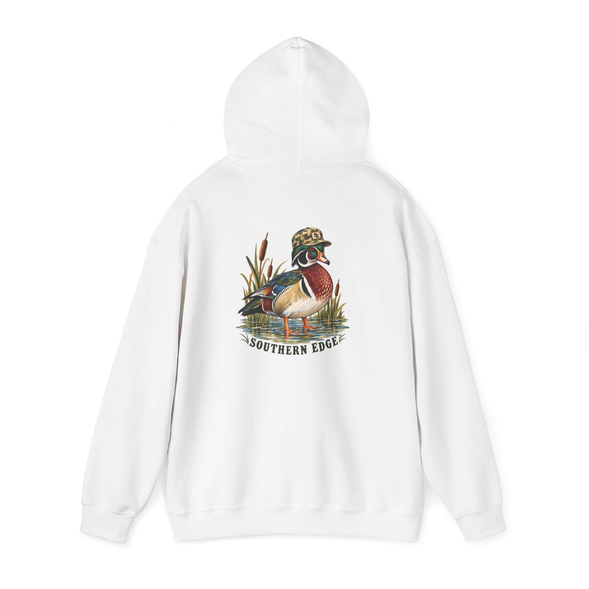 Hoodie — Vintage Cabin Campfire Graphic "Home Away"